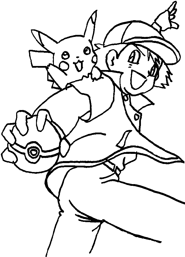Plansa de colorat cu Pokemon 20 13
